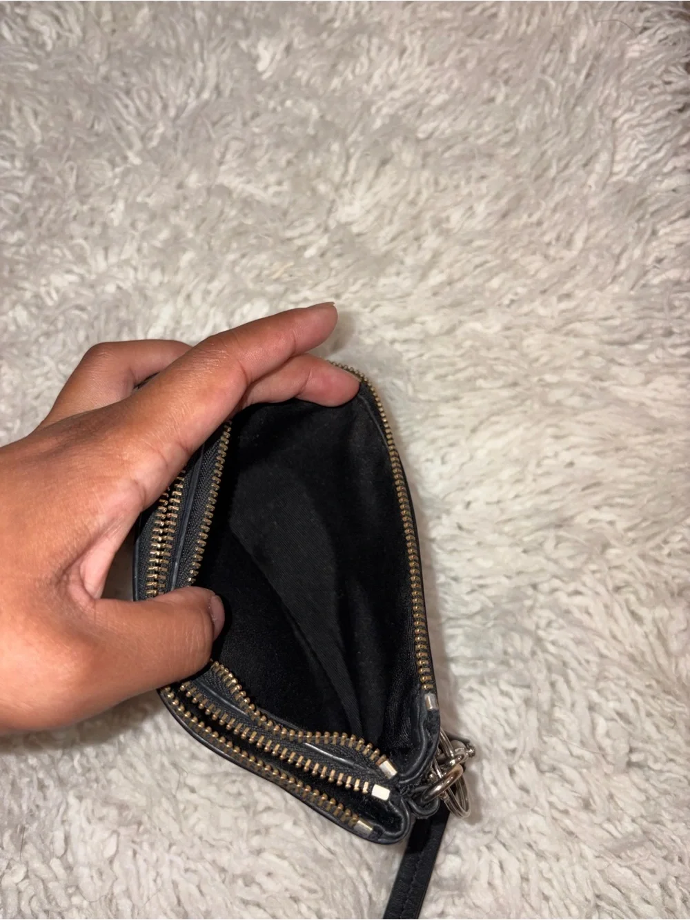 Coach Vintage Black Leather Wristlet